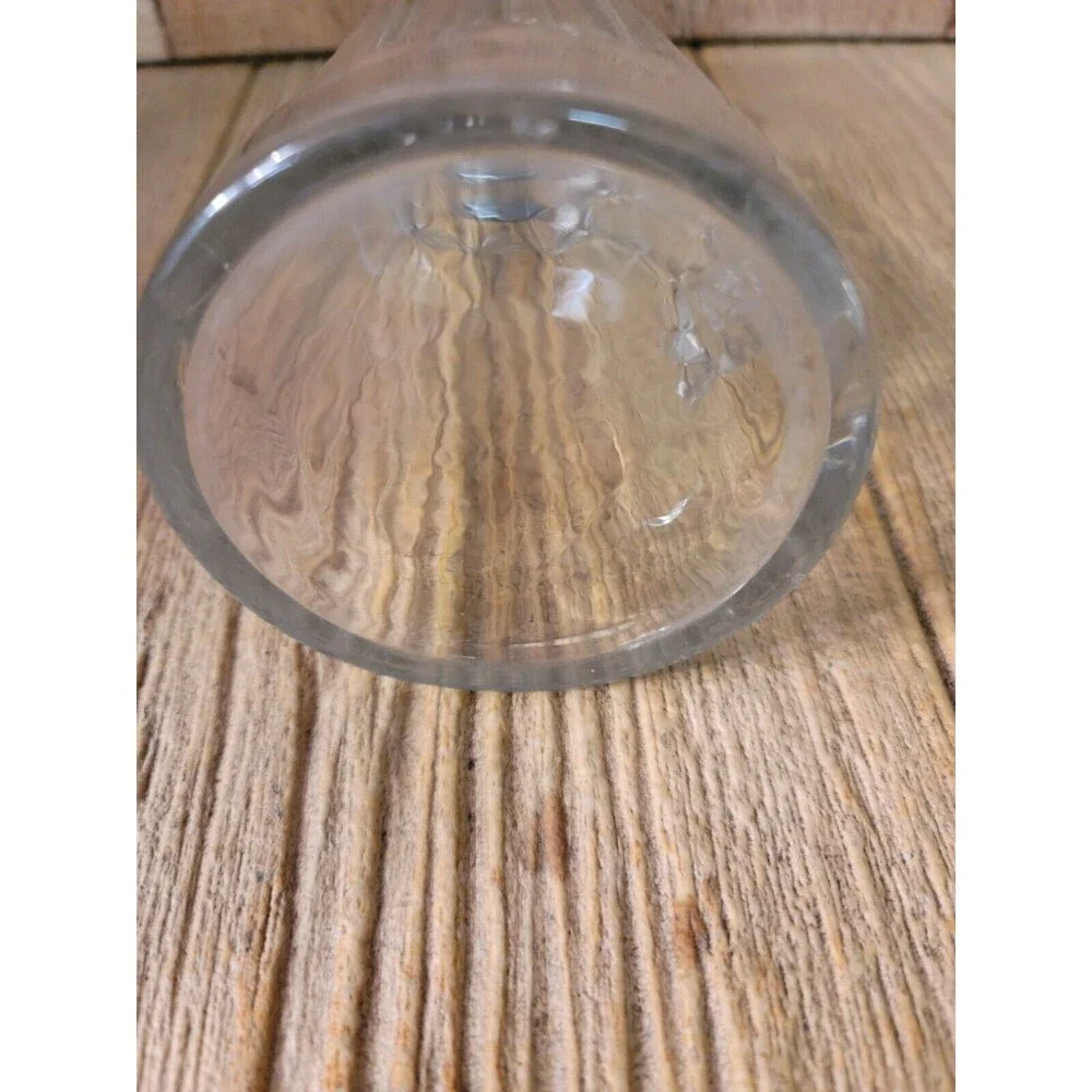 Vintage GLASS Lidded Lid Syrup Pitcher Ribbed Columns